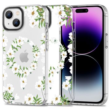 Husa Tech-Protect Magmood MagSafe pentru Apple iPhone 15 White Daisy