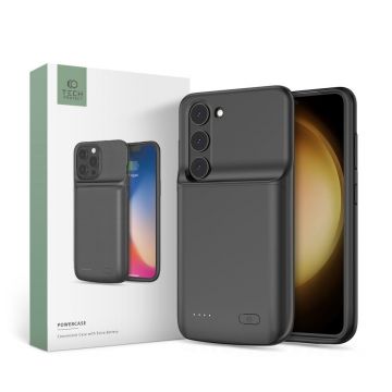 Husa Tech-Protect Powercase 4700 mAh pentru Samsung Galaxy S23 Negru