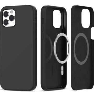 Husa Tech-Protect Silicone MagSafe pentru Apple iPhone 12/12 Pro Negru