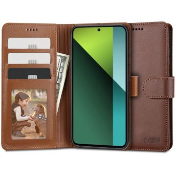 Husa Tech-Protect Wallet Wallet pentru Xiaomi Redmi Note 13 Pro 5G/Poco X6 5G Maro