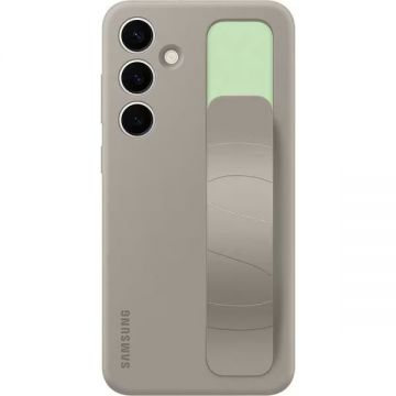 Husa telefon Samsung pentru Galaxy S24 Plus, Standing Grip Case, Maro