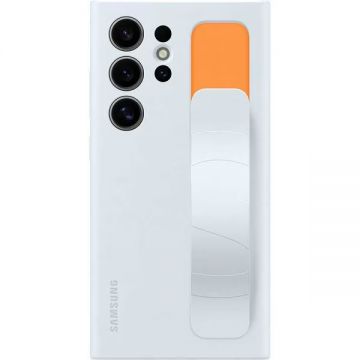 Husa telefon Samsung pentru Galaxy S24 Ultra, Standing Grip Case, Albastru