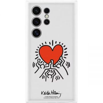 Husa telefon Samsung pentru Galaxy S24 Ultra, Suit Case, Alb