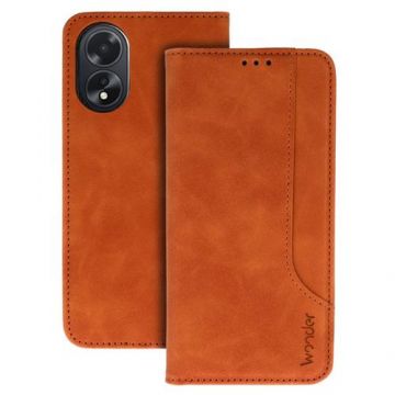 Husa Book Cover Wonder Prime pentru Oppo A18 / A38 (Maro)