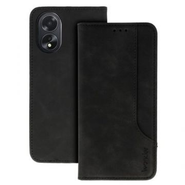 Husa Book Cover Wonder Prime pentru Oppo A18 / A38 (Negru)