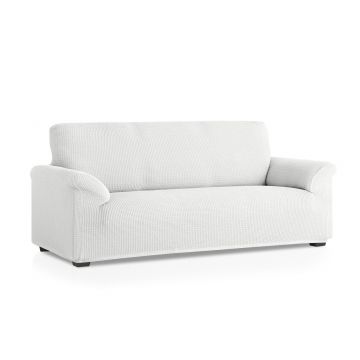 Husa canapea multi-elastica Belmarti, Bali, 3 locuri, poliester/bumbac, alb