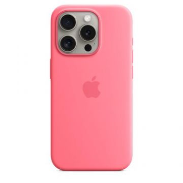 Husa Protectie Spate Apple MWNJ3ZM/A pentru iPhone 15 Pro, Silicon, MagSafe (Roz)