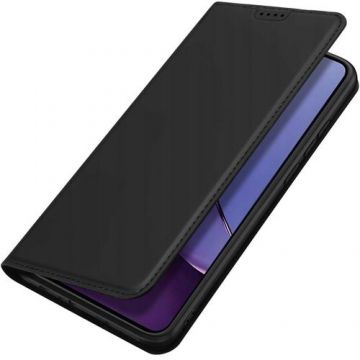 Husa Skin Pro pentru Motorola Moto G84 5G, DuxDucis, Piele ecologica, Negru