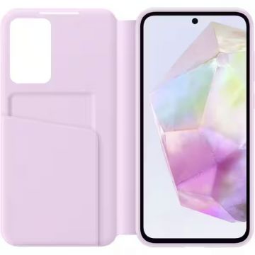 Husa telefon Samsung pentru Galaxy A35 5G, Smart View Wallet Case, Lavanda
