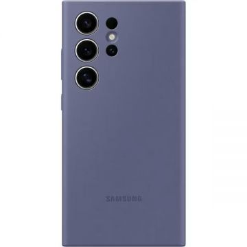 Husa telefon Samsung pentru Galaxy S24 Ultra, Silicone Case, Violet
