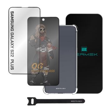 Bermek Husa Samsung S22 Plus Antisoc - Folie sticla - Folie privacy, TPU, Transparent