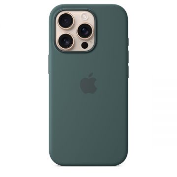 Husa de protectie Apple pentru iPhone 16 Pro din Silicon cu MagSafe - Lake Green