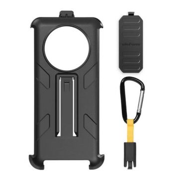 Carcasa pentru Ulefone ARMOR X31 / X31 Pro, PC, Protectie 360  , Clip Rotativ, Carabina, Multifunctionala (Negru)