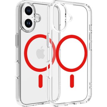 Dviced Dviced Magsafe iPhone 16 clear case - Red