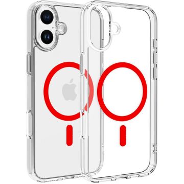 Dviced Dviced Magsafe iPhone 16 Plus clear case - Red