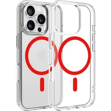 Dviced Dviced Magsafe iPhone 16 Pro clear case - Red