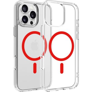 Dviced Dviced Magsafe iPhone 16 Pro Max clear case - Red