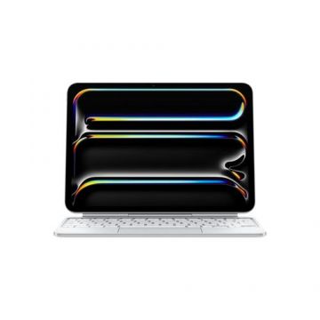 Husa cu tastatura Apple Magic Keyboard MWR03RO/A pentru iPad Pro 11‑inch M4, Layout RO (Alb)