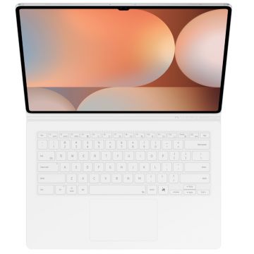 Husa cu tastatura Samsung EF-DX925UWEGWW pentru Galaxy Tab S9/S10 Ultra, Alb