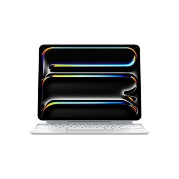Husa cu tastura Apple Magic Keyboard MWR43RO/A pentru Apple iPad Pro 13‑inch (M4), Layout RO (Alb)