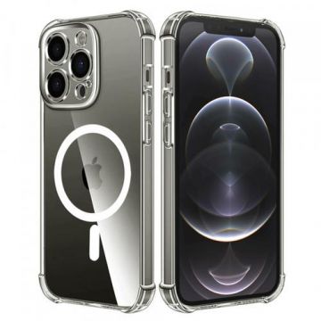 Husa MagSafe pentru Apple iPhone 12 Pro, Techsuit, Shockproof, Transparenta