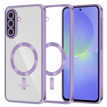 Husa MagSafe pentru Samsung Galaxy A56 A566 / A36 A366, Techsuit, Luxury Crystal, Mov Deschis