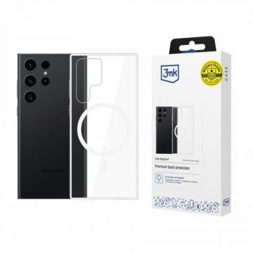 Husa MagSafe pentru Samsung Galaxy S22 Ultra 5G S908, 3MK, MagCase, Transparenta Husa MagSafe pentru Samsung Galaxy S22 Ultra 5G S908, 3MK, MagCase, Transparenta