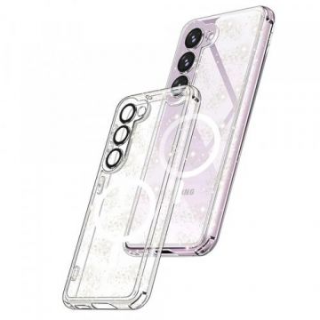 Husa MagSafe pentru Samsung Galaxy S23 S911, Techsuit, SparkleSkin, Transparenta