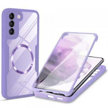 Husa MagSafe Techsuit ColorVerse 360 pentru Samsung Galaxy S23 S911 (Mov/Transparent)