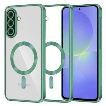 Husa MagSafe Techsuit Luxury Crystal pentru Samsung Galaxy A56 A566 / A36 A366 (Verde)