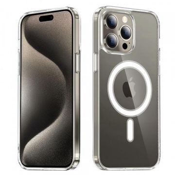 Husa MagSafe Techsuit Pro pentru Apple iPhone 15 Pro Max (Transparent)