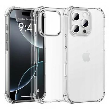 Husa pentru Apple iPhone 16 Pro, Techsuit, Shockproof Clear (Big Lens Hole), Transparenta