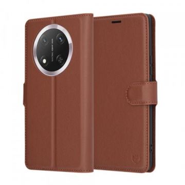 Husa pentru Honor X9c / Magic7 Lite, Techsuit, Leather Folio, Maro