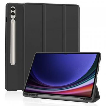 Husa pentru Samsung Galaxy Tab S10 Ultra / Tab S9 Ultra, Techsuit, Flex Trifold (Negru)