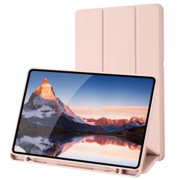 Husa pentru Samsung Galaxy Tab S6 Lite (2024) / Tab S6 Lite (2022) / Tab S6 Lite (2020), Techsuit, Flex Trifold (Roz)
