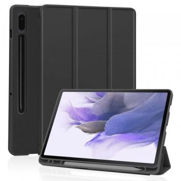 Husa pentru Samsung Galaxy Tab S7 FE, Techsuit, Flex Trifold (Negru)