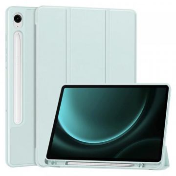Husa pentru Samsung Galaxy Tab S9 FE / Tab S9 / Tab S10 FE, Techsuit, Flex Trifold (Albastru deschis)