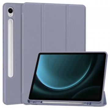 Husa pentru Samsung Galaxy Tab S9 FE / Tab S9 / Tab S10 FE, Techsuit, Flex Trifold (Mov)