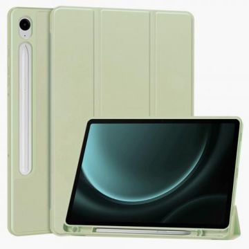 Husa pentru Samsung Galaxy Tab S9 FE / Tab S9 / Tab S10 FE, Techsuit, Flex Trifold (Verde Deschis)