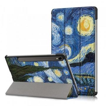 Husa pentru Samsung Galaxy Tab S9 FE / Tab S9 / Tab S10 FE, Techsuit, FoldPro Starry Night (Multicolor)