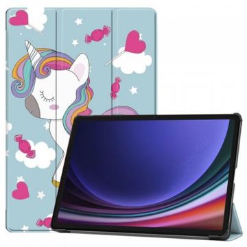 Husa pentru Samsung Galaxy Tab S9 FE / Tab S9 / Tab S10 FE, Techsuit, FoldPro Unicorn (Multicolor)