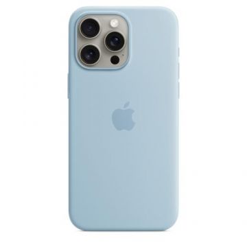 Husa Protectie Spate Apple MWNR3ZM/A pentru iPhone 15 Pro Max, Silicon, MagSafe (Albastru) Husa Protectie Spate Apple MWNR3ZM/A pentru iPhone 15 Pro Max, Silicon, MagSafe (Albastru)