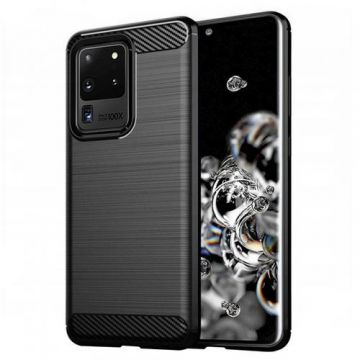 Husa Techsuit Carbon pentru Samsung Galaxy S20 Ultra 5G G988 / S20 Ultra G988 (Negru)