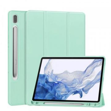 Husa Techsuit pentru Samsung Galaxy Tab S10 FE+, Flex Trifold (Verde Deschis)