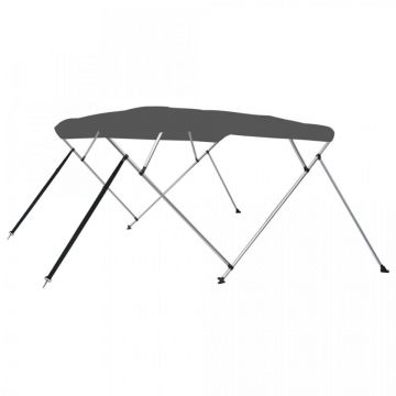 Parasolar barcă Bimini cu 4 arcuri, antracit, 243x196x137 cm