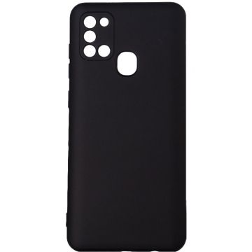 spacer Husa telefon Samsung Galaxy A21S Spacer, grosime 2mm, material flexibil silicon + interior cu microfibra, Negru, SPPC-SM-GX-A21S-SLK
