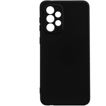 spacer Husa telefon Samsung Galaxy A33 - Spacer, Grosime 2 mm, Material flexibil silicon + interior cu microfibra, Negru, SPPC-SM-GX-A33-SLK