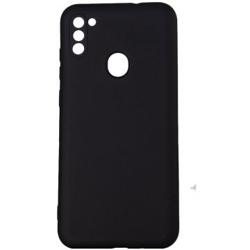 spacer Husa telefon Samsung Galaxy M11 - Spacer, Grosime 2 mm, Material flexibil silicon + interior cu microfibra, Negru, SPPC-SM-GX-M11-SLK