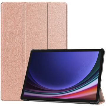 techsuit Husa pentru tableta Samsung Galaxy Tab S9 Plus / S9 FE Plus / S10 Plus, Accesorio FoldPro, Roz-Auriu
