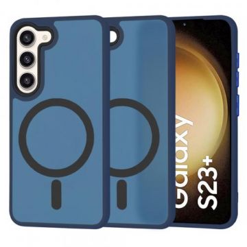Husa MagSafe pentru Samsung Galaxy S23+ S916, Techsuit, HaloFrost, Bleumarin